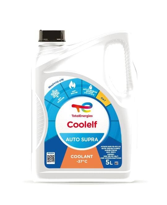 Envase de refrigerante TotalEnergies Coolelf para motores industriales